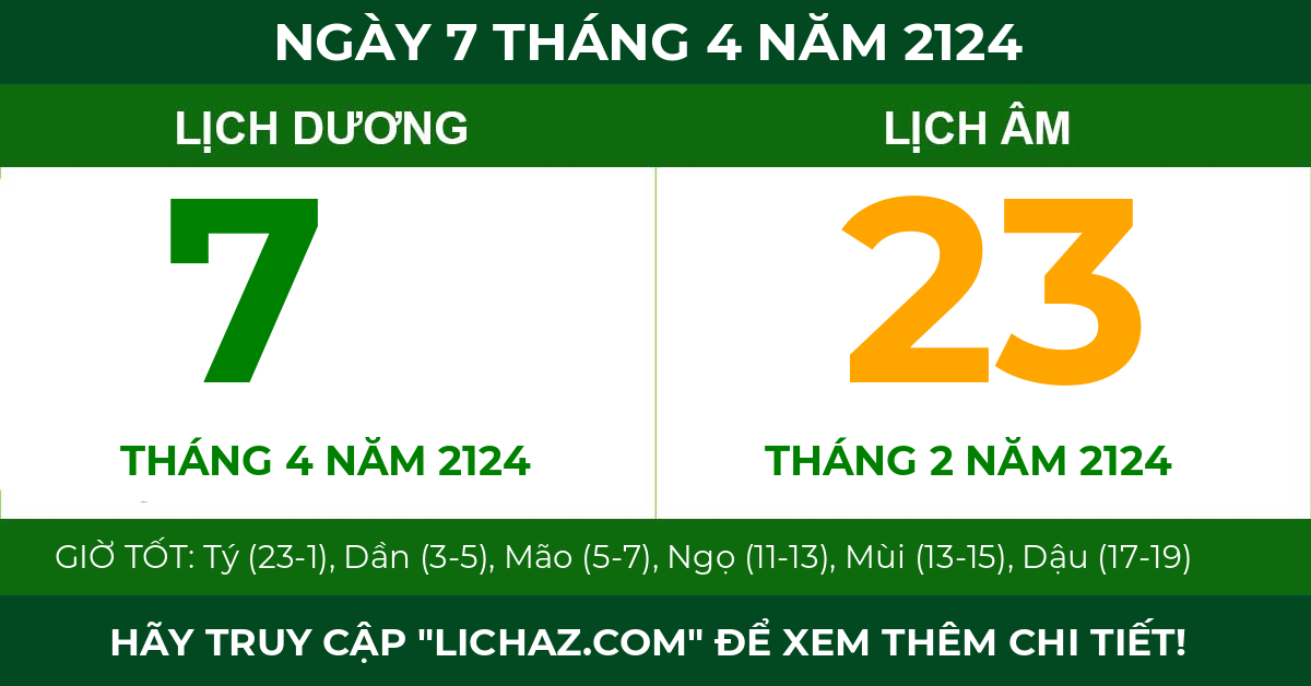 lịch âm ngày 7 tháng 4 năm 2124