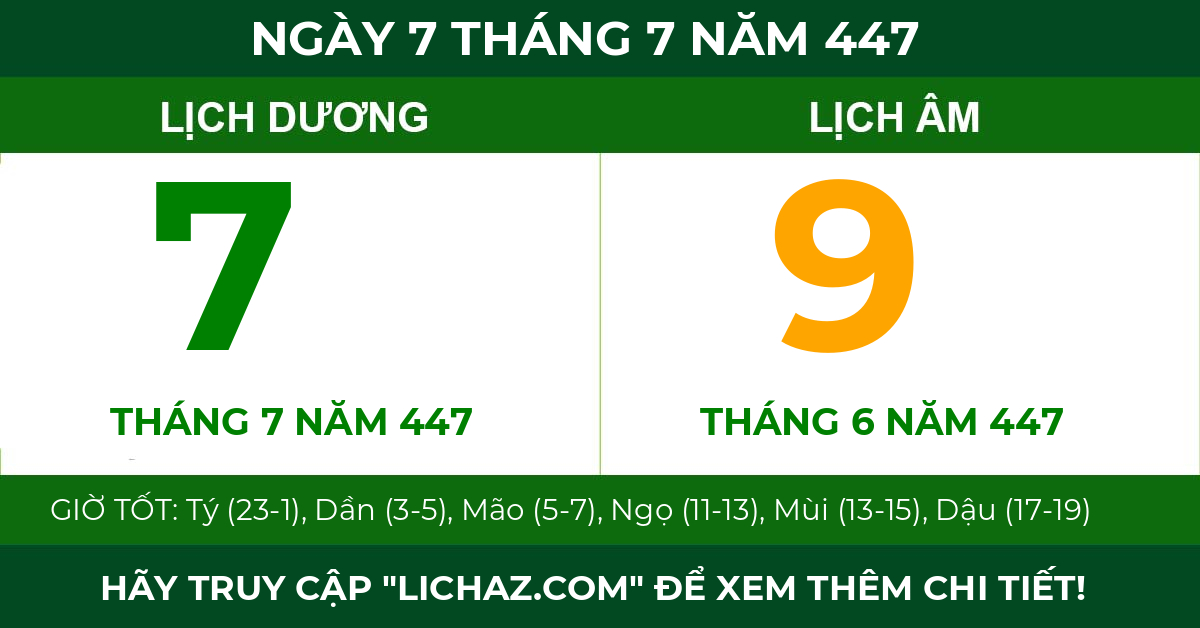 lịch âm ngày 7 tháng 7 năm 447