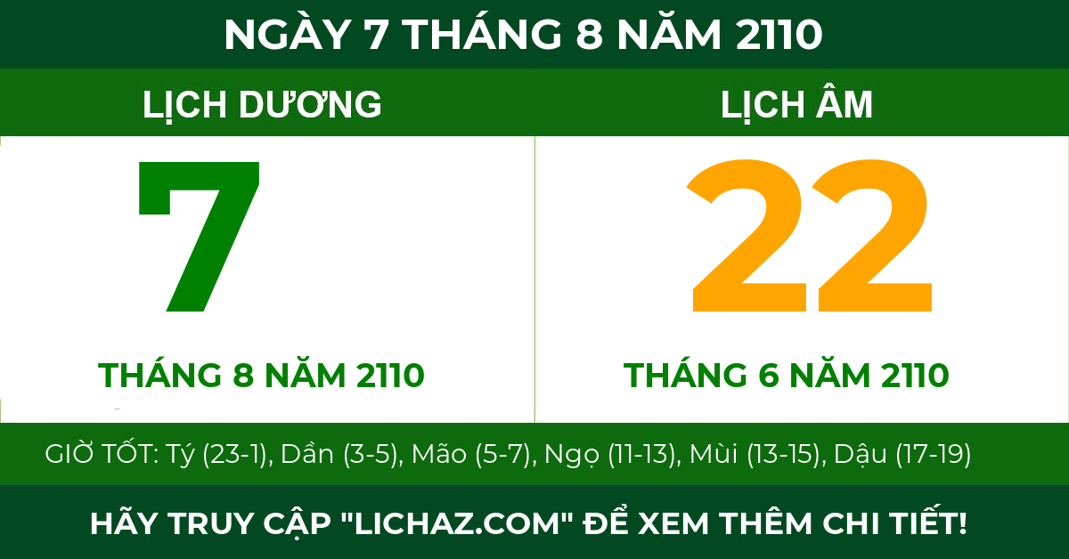 lịch âm ngày 7 tháng 8 năm 2110