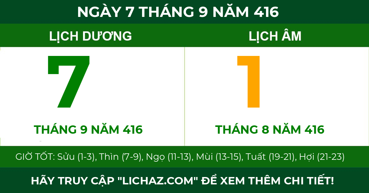 lịch âm ngày 7 tháng 9 năm 416