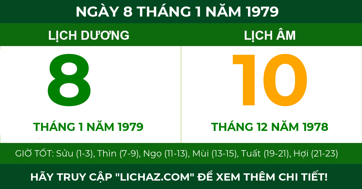 lịch âm ngày 8 tháng 1 năm 1979