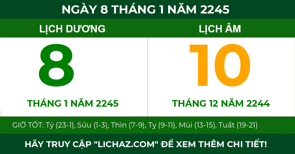 lịch âm ngày 8 tháng 1 năm 2245