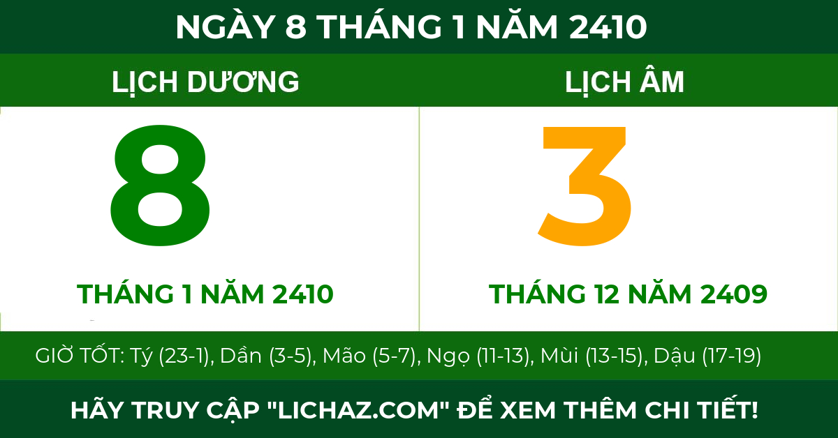 lịch âm ngày 8 tháng 1 năm 2410
