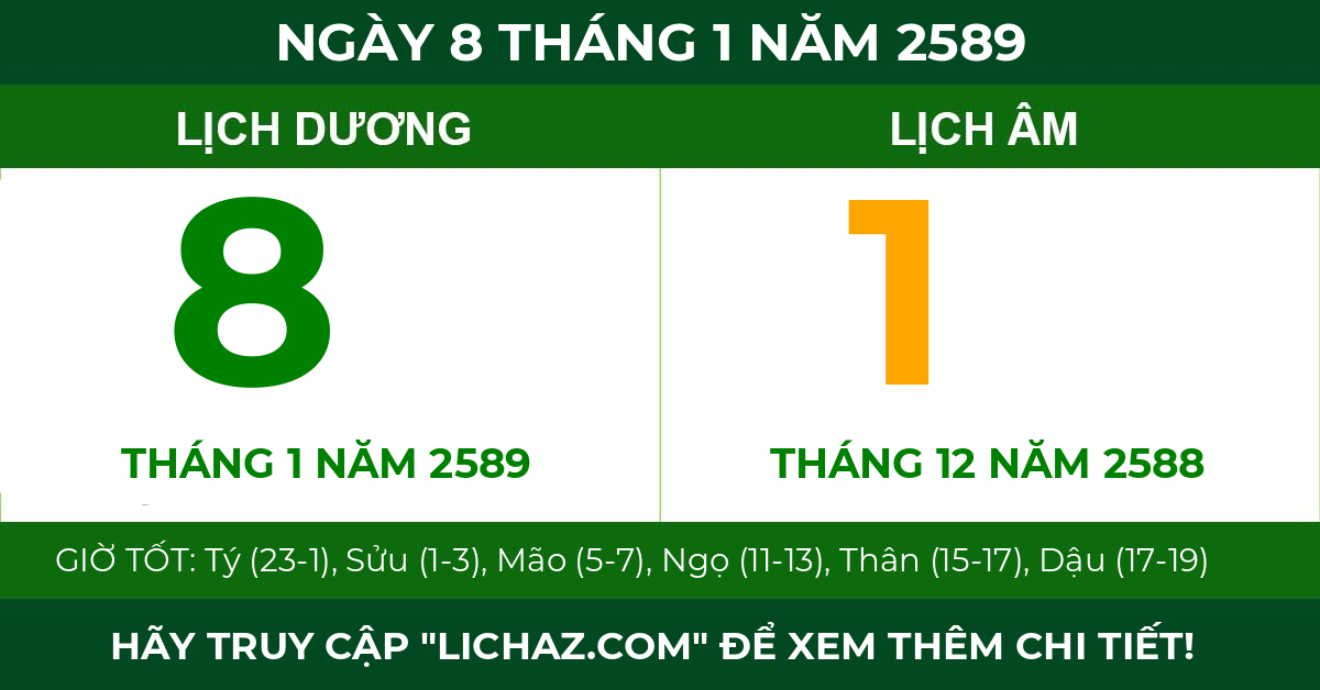lịch âm ngày 8 tháng 1 năm 2589