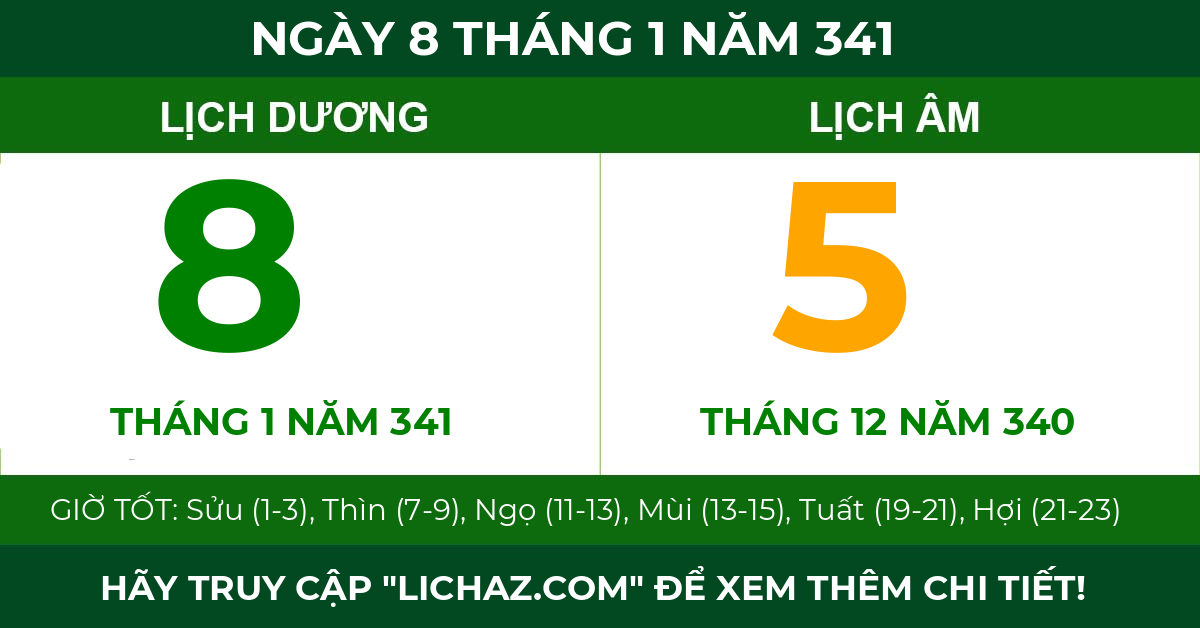 lịch âm ngày 8 tháng 1 năm 341