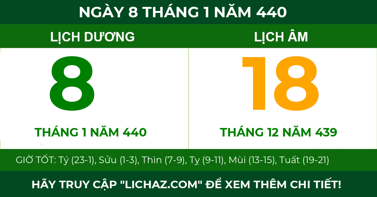lịch âm ngày 8 tháng 1 năm 440