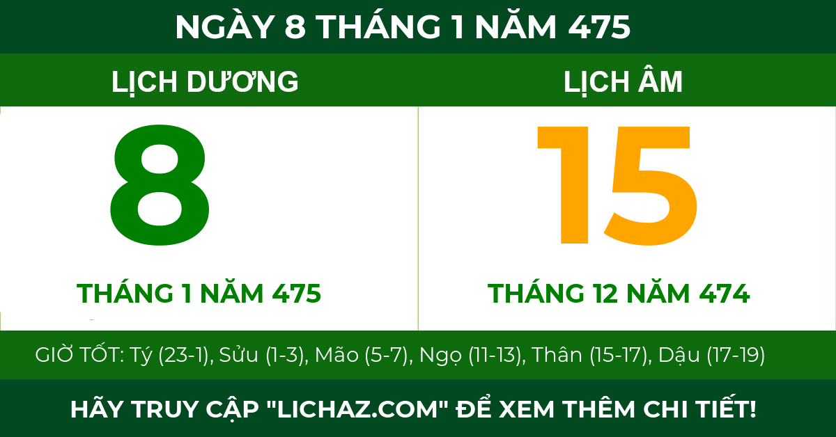lịch âm ngày 8 tháng 1 năm 475