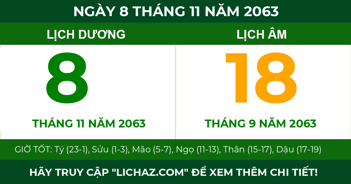 lịch âm ngày 8 tháng 11 năm 2063