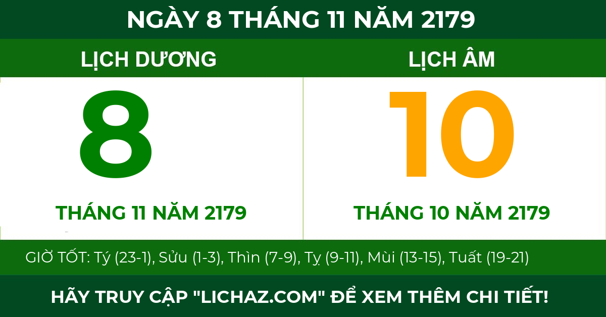 lịch âm ngày 8 tháng 11 năm 2179