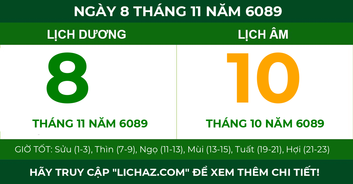 lịch âm ngày 8 tháng 11 năm 6089