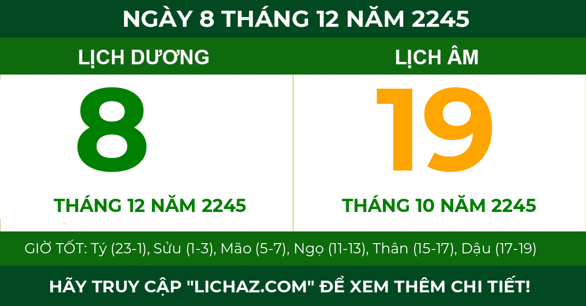 lịch âm ngày 8 tháng 12 năm 2245