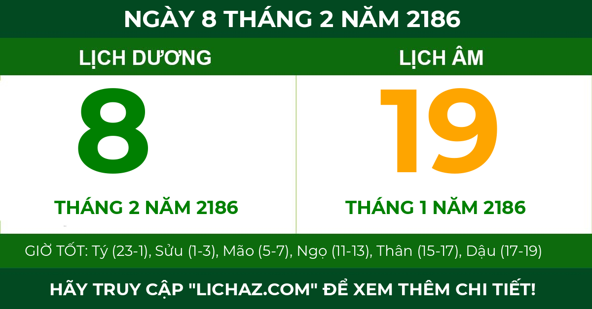lịch âm ngày 8 tháng 2 năm 2186