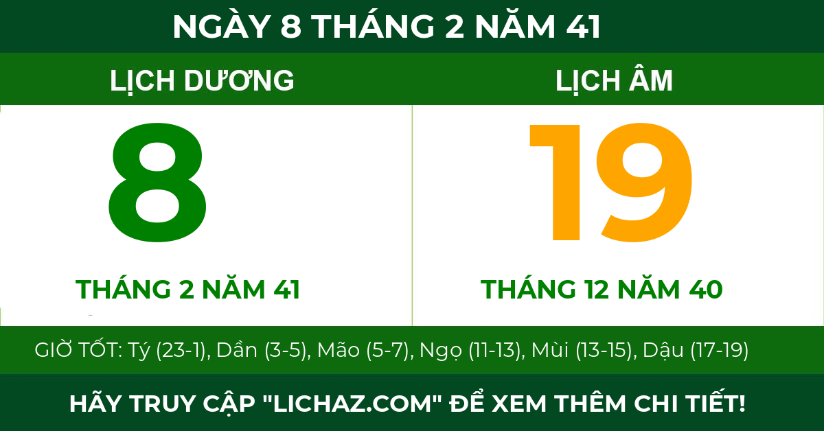 lịch âm ngày 8 tháng 2 năm 41