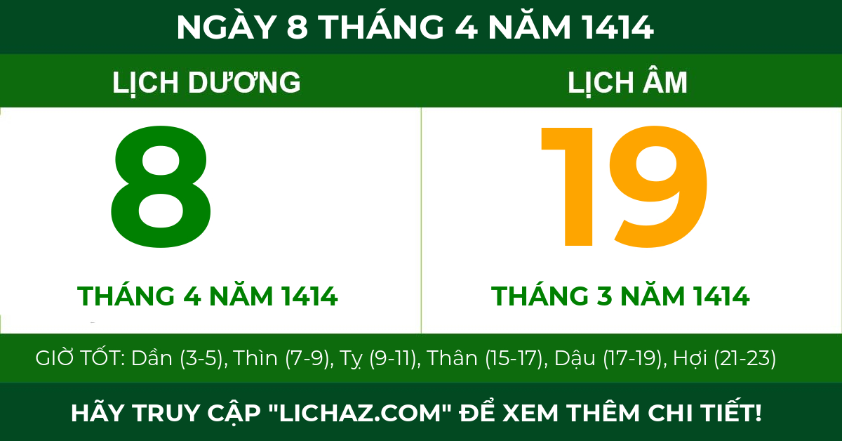lịch âm ngày 8 tháng 4 năm 1414