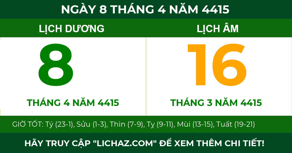 lịch âm ngày 8 tháng 4 năm 4415