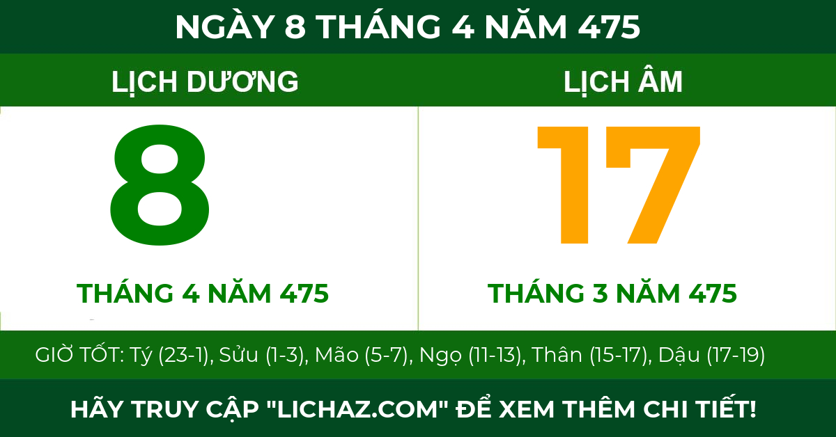 lịch âm ngày 8 tháng 4 năm 475