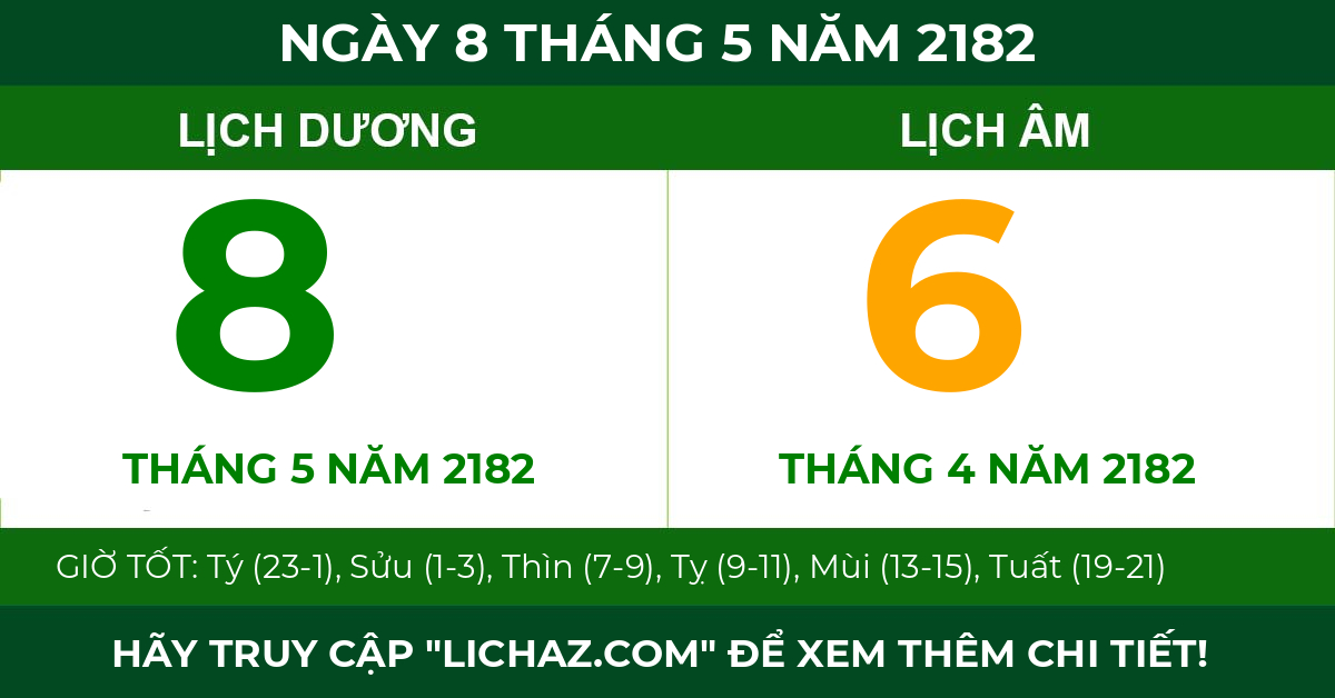 lịch âm ngày 8 tháng 5 năm 2182