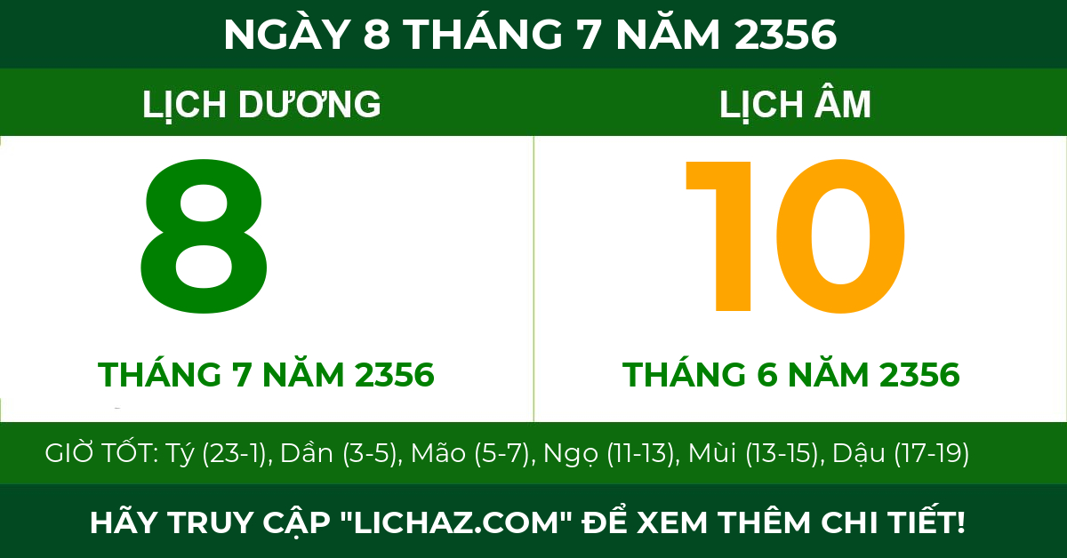 lịch âm ngày 8 tháng 7 năm 2356