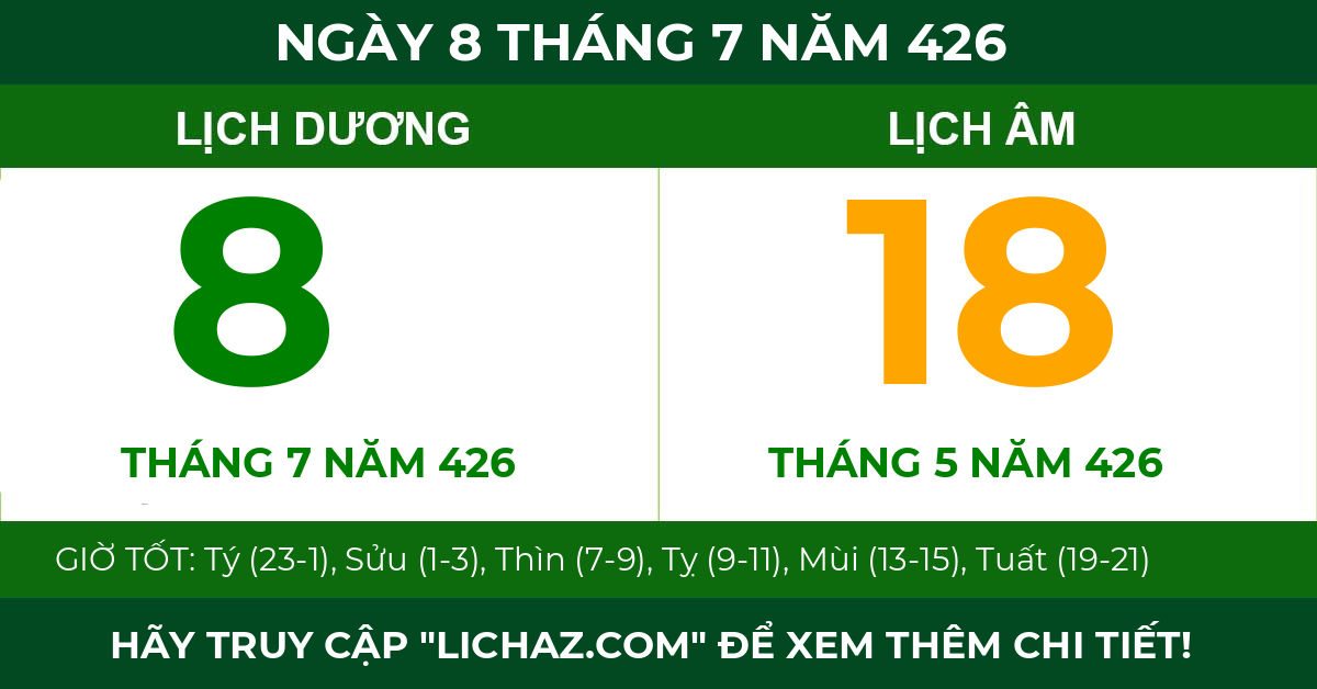 lịch âm ngày 8 tháng 7 năm 426