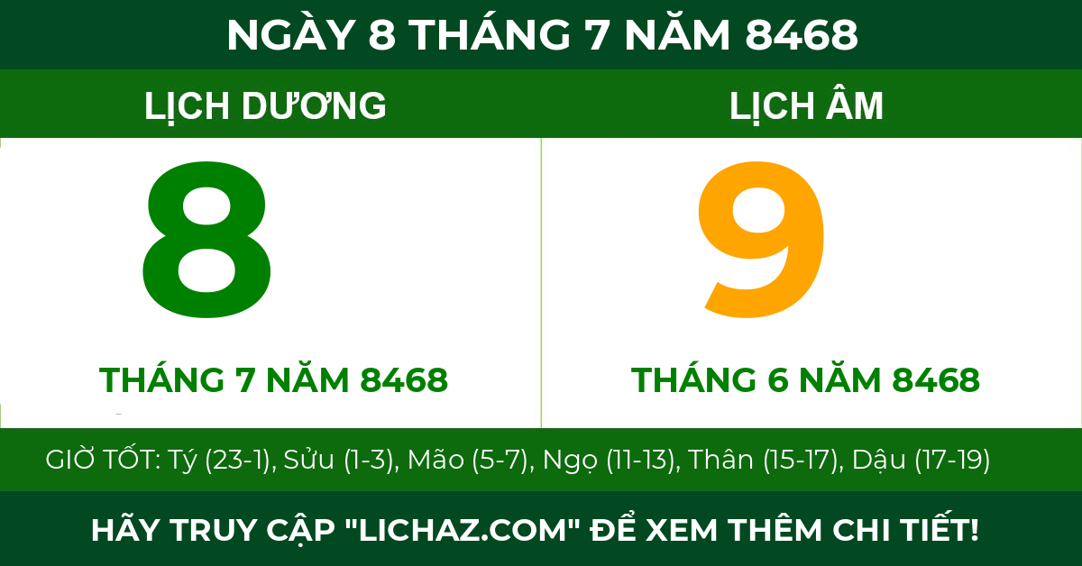 lịch âm ngày 8 tháng 7 năm 8468