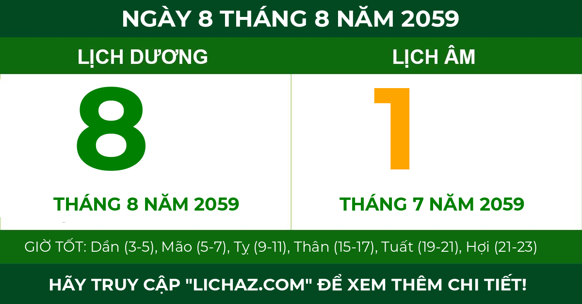 lịch âm ngày 8 tháng 8 năm 2059