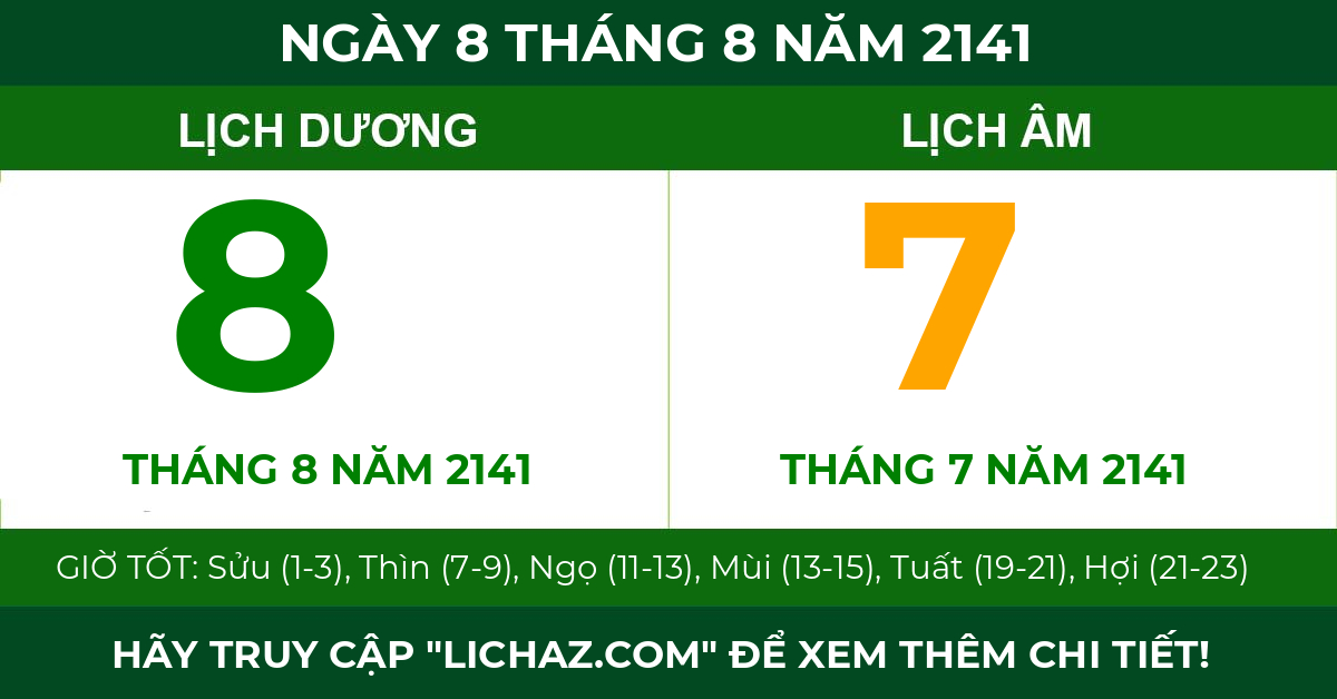 lịch âm ngày 8 tháng 8 năm 2141