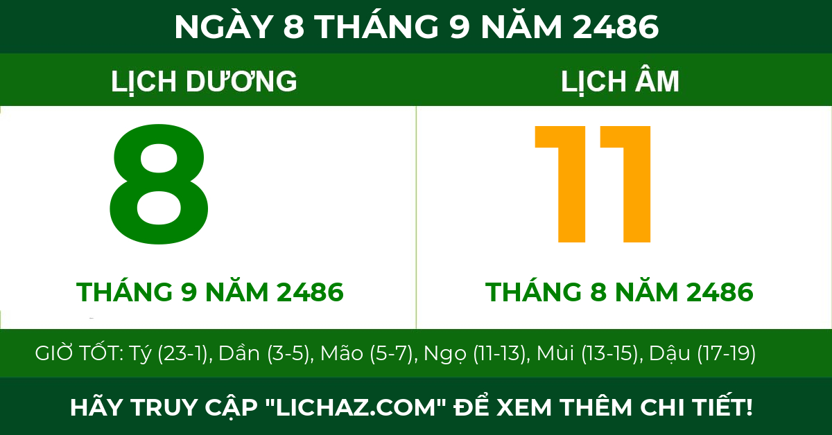 lịch âm ngày 8 tháng 9 năm 2486