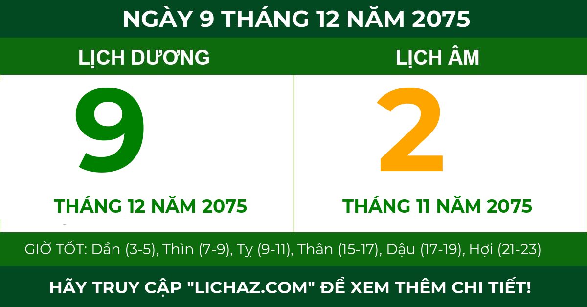 lịch âm ngày 9 tháng 12 năm 2075