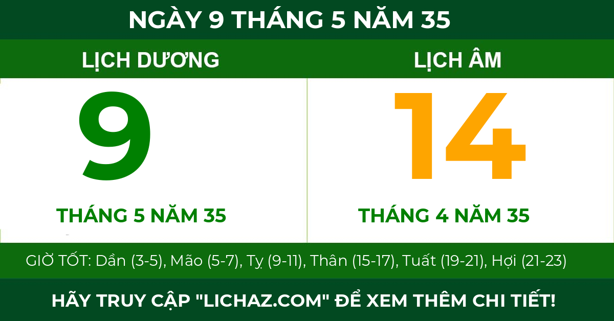 lịch âm ngày 9 tháng 5 năm 35
